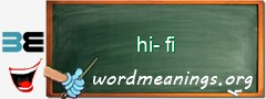 WordMeaning blackboard for hi-fi